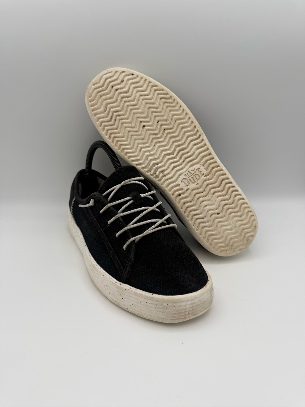 Boys Hey Dude Cody Youth Sport Mesh Black Casual Comfort Slip-On Shoes Size YT 6